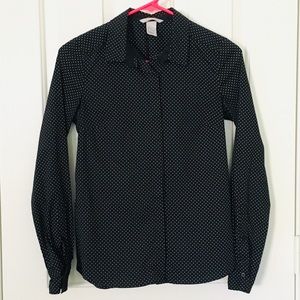 SOLD! H&M Fitted, Long-Sleeved, Polka Dot Shirt